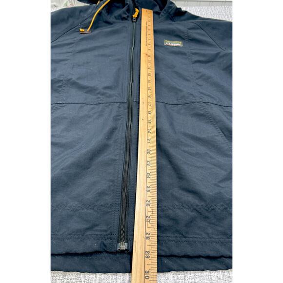 LL Bean Jacket Mens XL Reg Mountain Classic Full Zip Hooded Hiking Rain Black - Picture 6 of 8